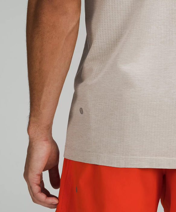 Men's Metal Vent Tech Short Sleeve Shirt (Raw Linen/White)