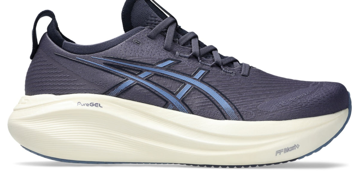 Men's Gel-Nimbus 27 WIDE (500 - Indigo Fog/Denim Blue) — TC Running Co