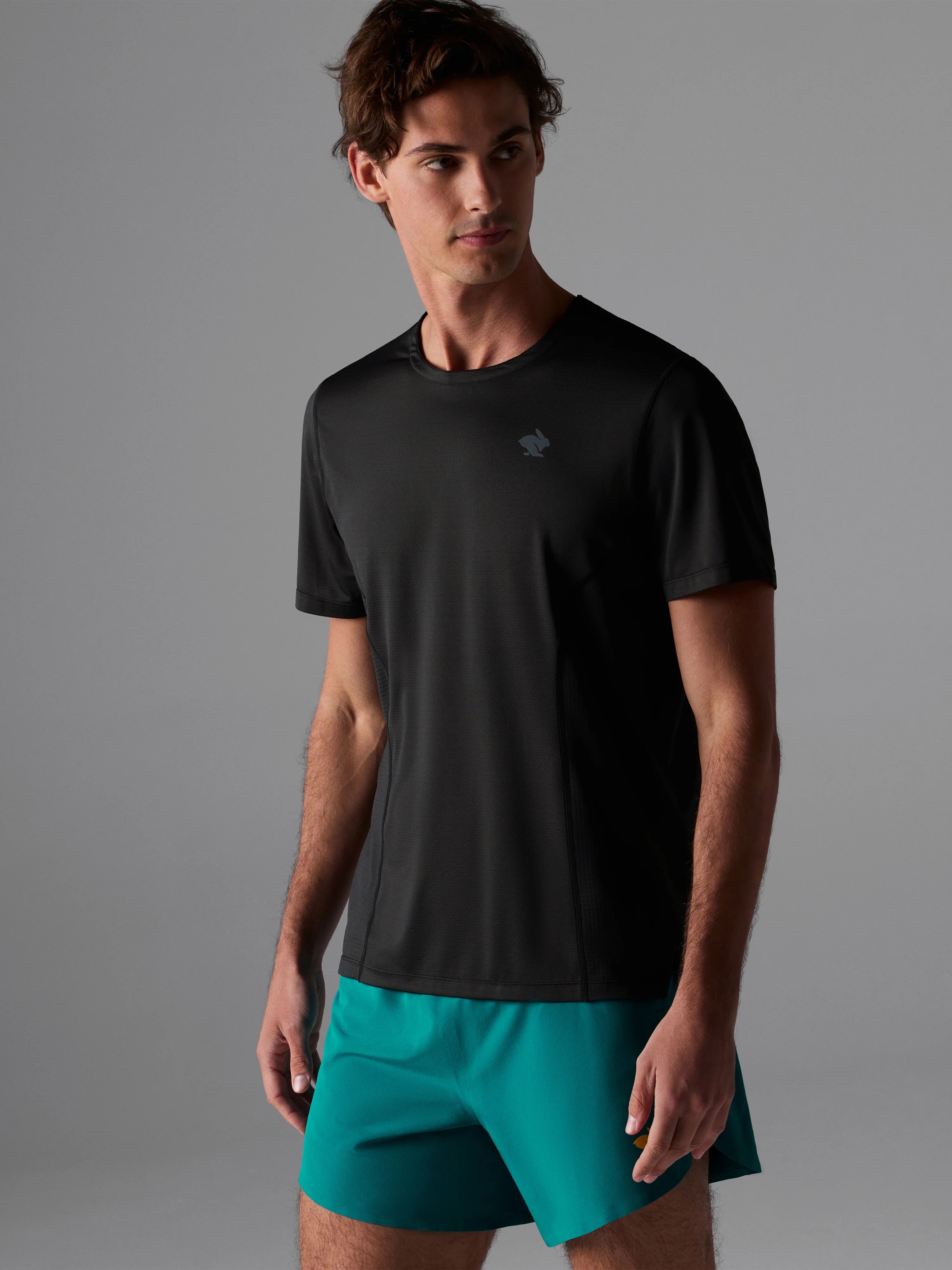 Men's Tempo Tee SS (Black) — TC Running Co