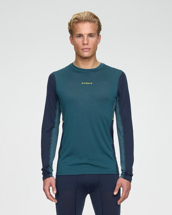 Men's Performance Wool LS (Teal)