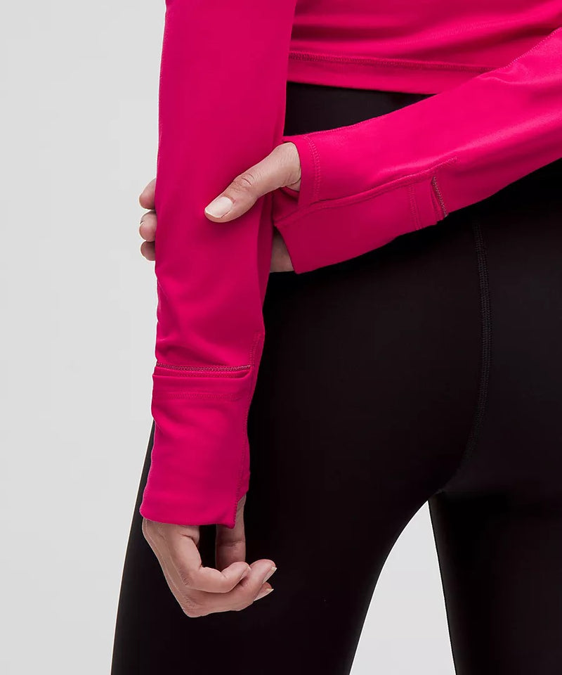 Women's It's Rulu Run Cropped Half Zip (Passionate)