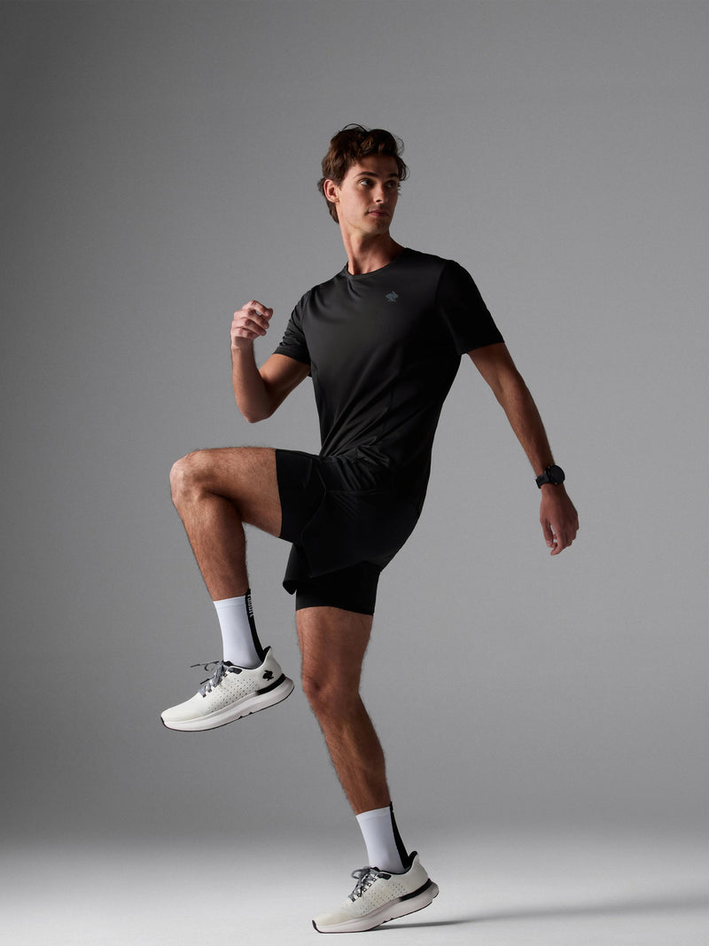 Men's Pacer Hybrid Shorts 5" (Black)