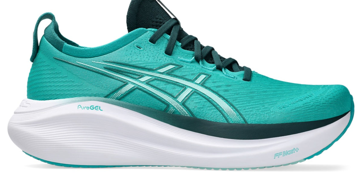 Men's Gel-Nimbus 27 (400 - Wave Teal/Saxon Green) — TC Running Co
