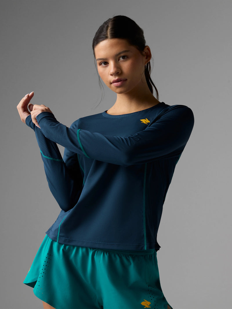 Women's Tempo Tee LS (359 - Blue Kayak)