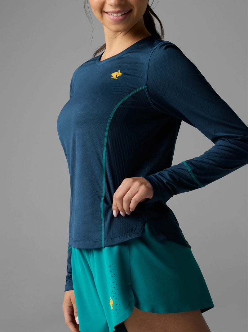 Women's Tempo Tee LS (359 - Blue Kayak)
