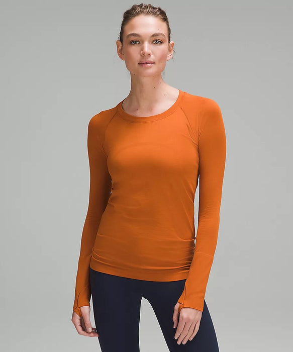 Women's Swiftly Tech Long Sleeve 2.0 (Burnt Orange/Burnt Orange)