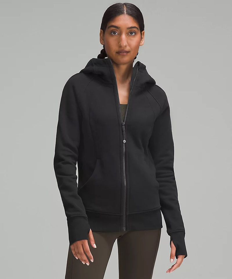 Women's Scuba Full Zip Hoodie (Black)