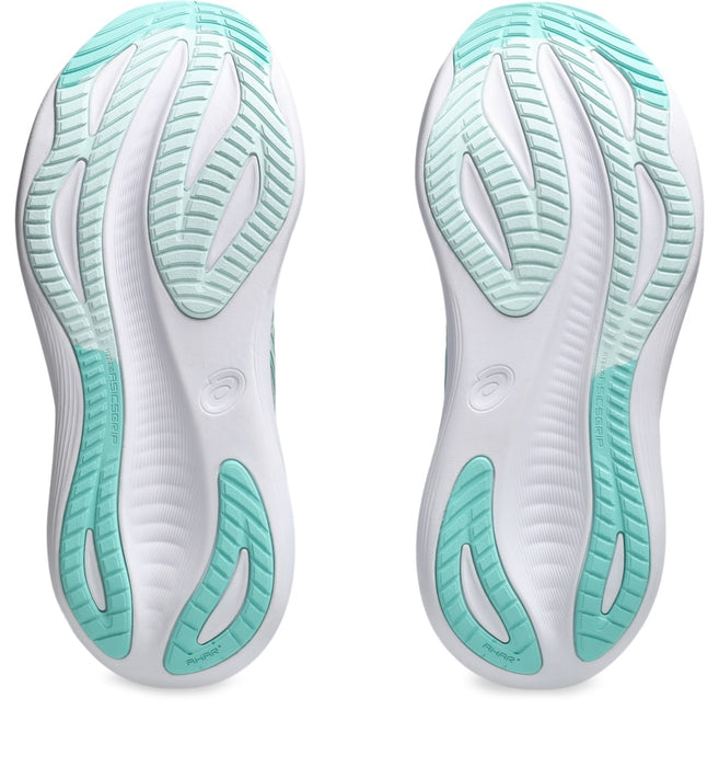 Women's Gel-Nimbus 27 WIDE (020 - Piedmont Grey/Illuminate Mint)