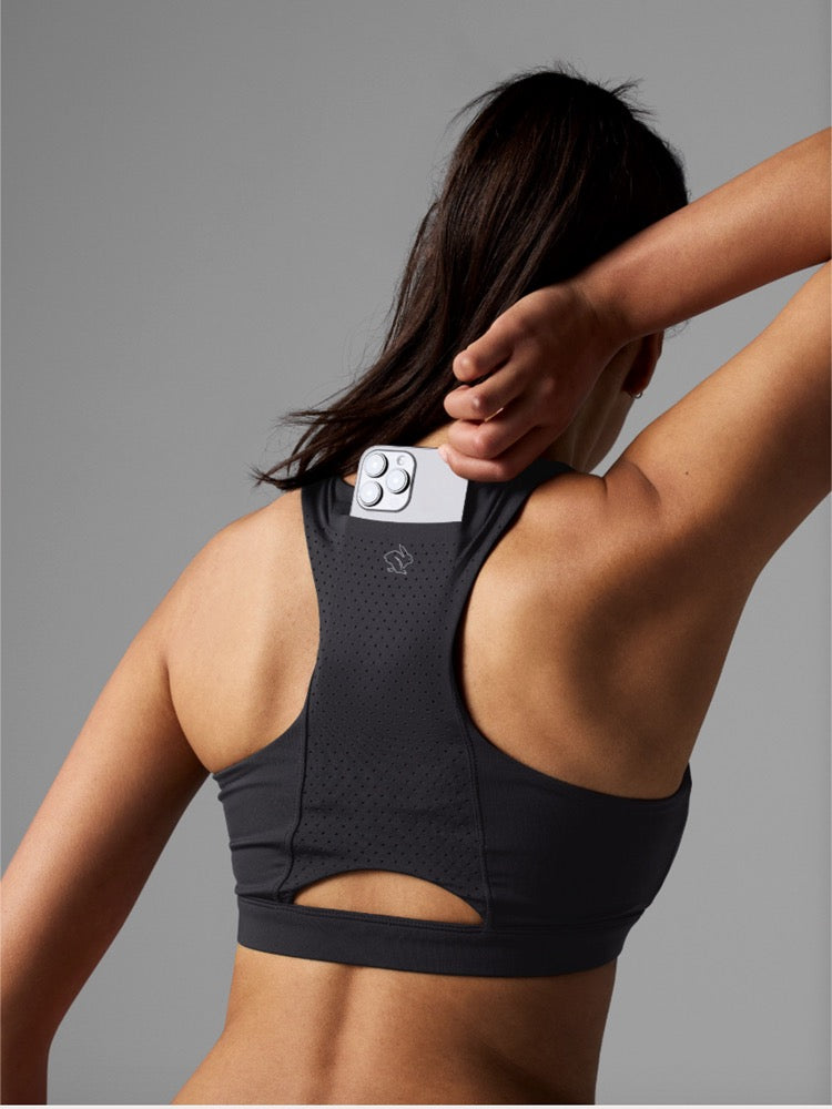 Women's Strappy Pocket Bra (1 - Black)