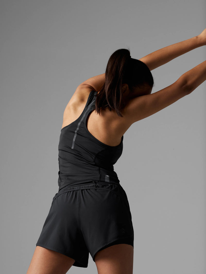 Women's Pacer Shorts 2-In-1 4" (Black)