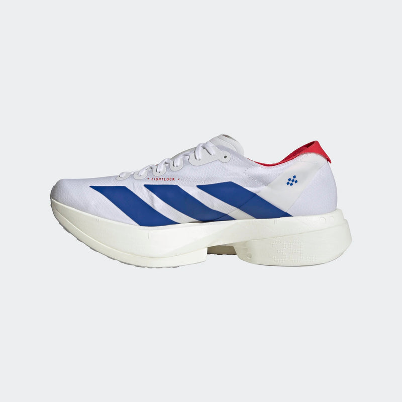 Men’s Adizero Adios Pro 4 (Cloud White / Royal Blue / Pure Ruby)
