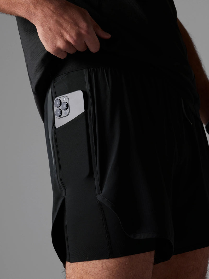 Men's Pacer Hybrid Shorts 5" (Black)