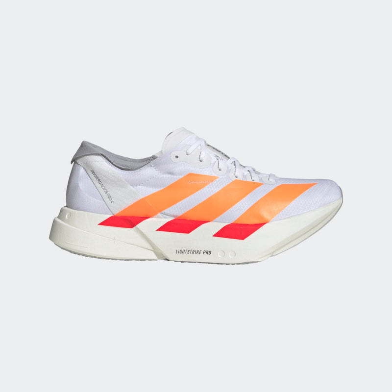 Men’s Adizero Adios Pro 4 (Cloud White/Lucid Orange/Lucid Red)