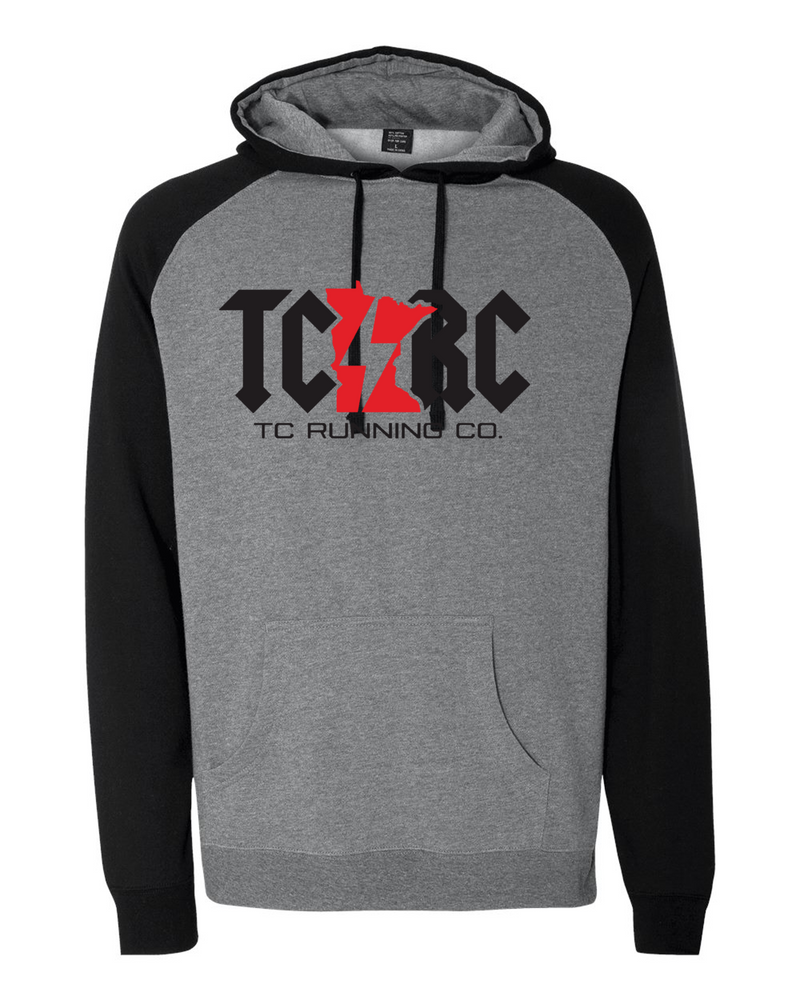 TCRC Raglan Hoodie (Gunmetal Heather/Black)