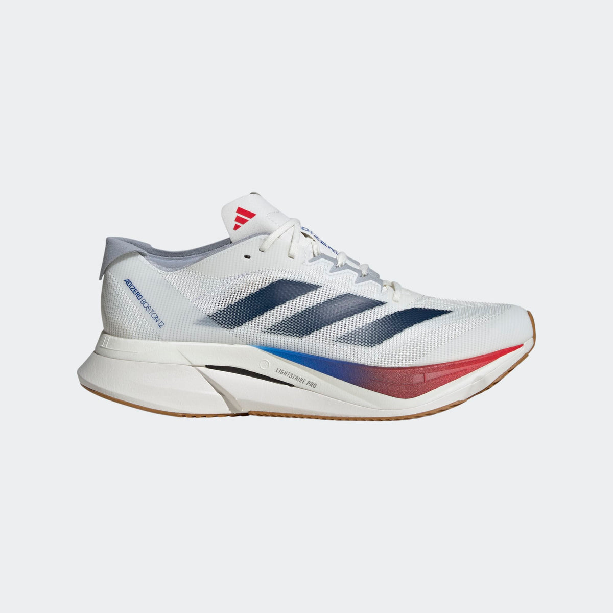 スパイク・シューズ adizero boston 12 27.5 Men's Adizero Boston 12 (Core White/Dark Blue/Pure Ruby) — TC