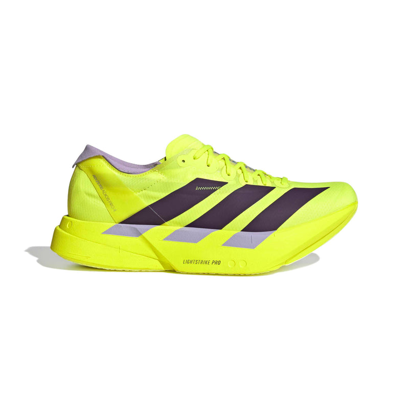 Men’s Adizero Adios Pro 4 (Solar Yellow/Aurora Plum/Powder Plum)