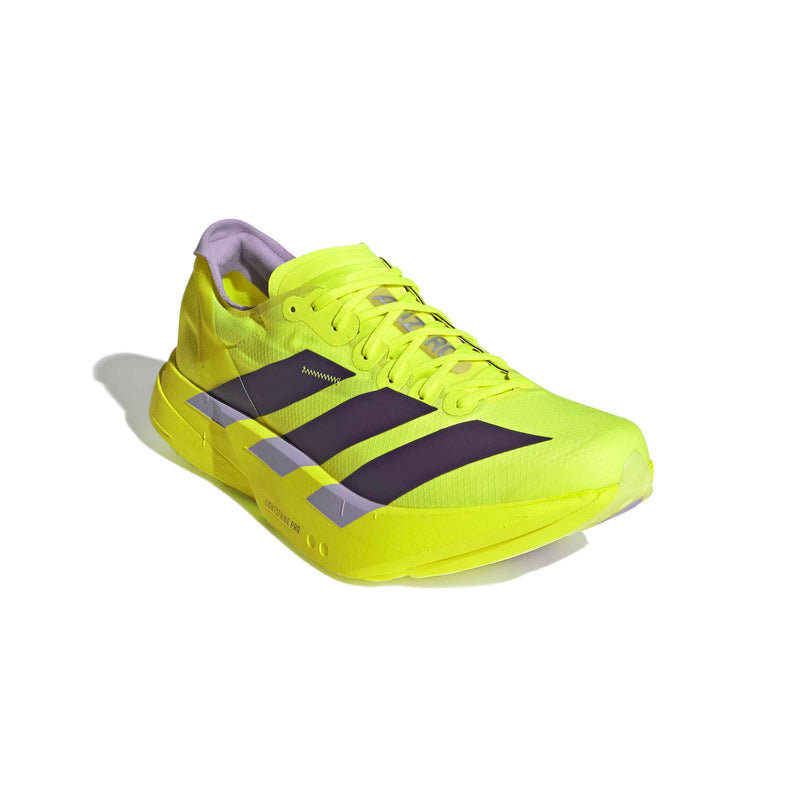 Men’s Adizero Adios Pro 4 (Solar Yellow/Aurora Plum/Powder Plum)