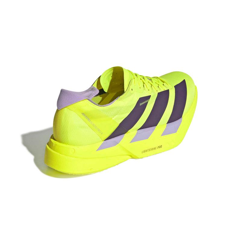 Men’s Adizero Adios Pro 4 (Solar Yellow/Aurora Plum/Powder Plum)