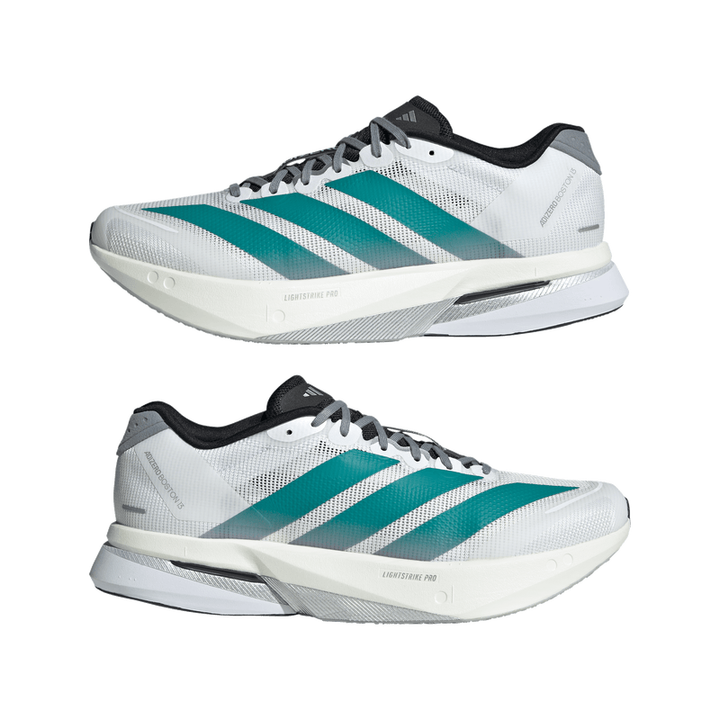 Men’s Adizero Boston 13 (Cloud White/Pure Teal/Grey)