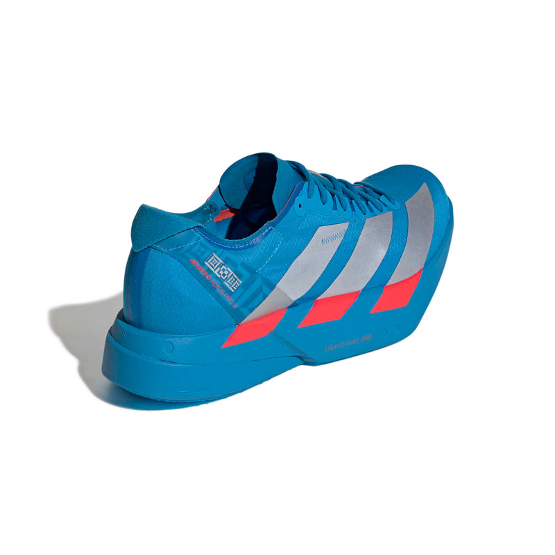 Men’s Adizero Adios Pro 4 (Solar Blue / Silver Metallic / Lucid Red)