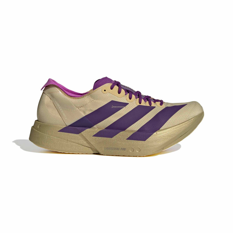 Men’s Adizero Adios Pro 4 (Sand/Rich Purple/Gold)