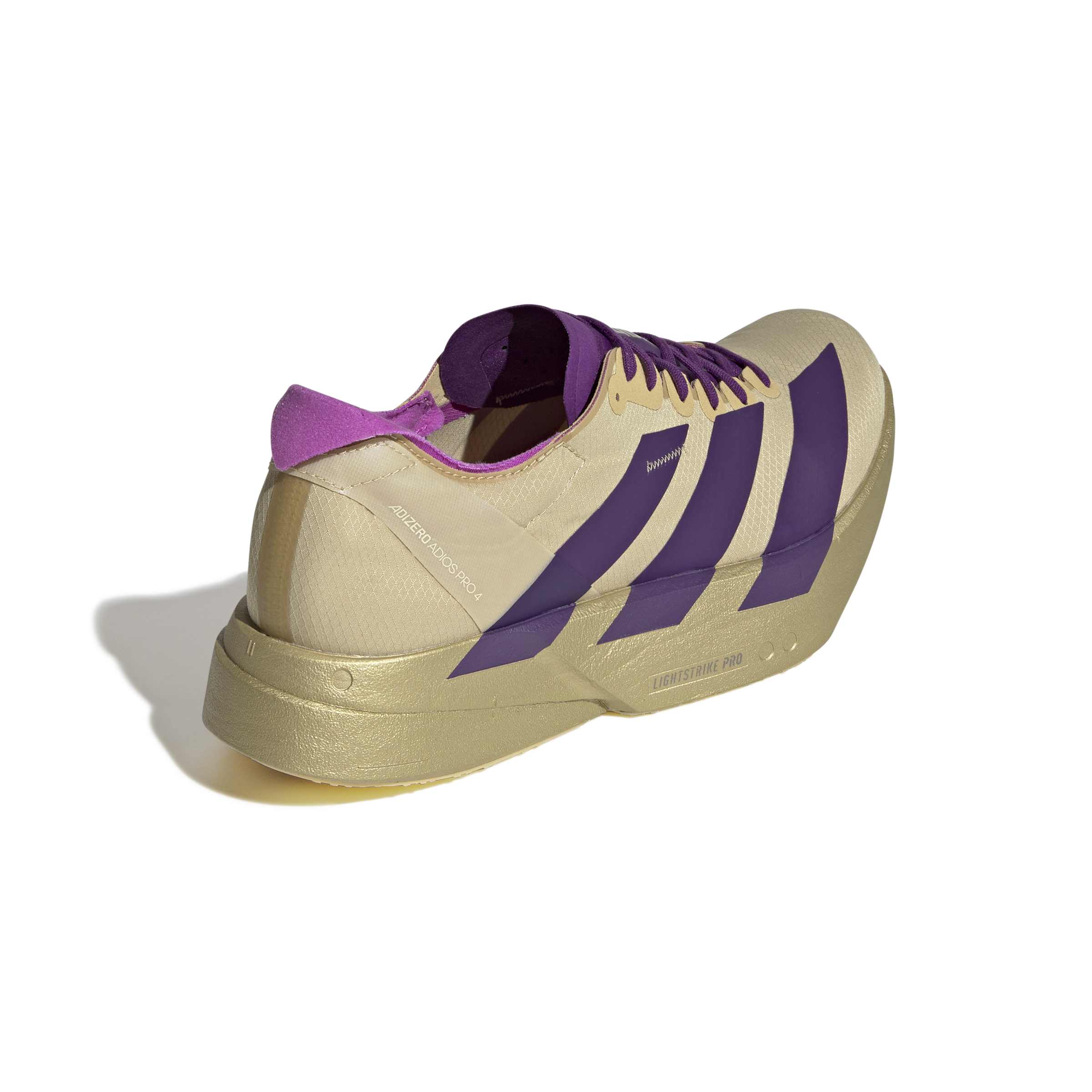 Men's Adizero Adios Pro 4 (Sand/Rich Purple/Gold) — TC Running Co