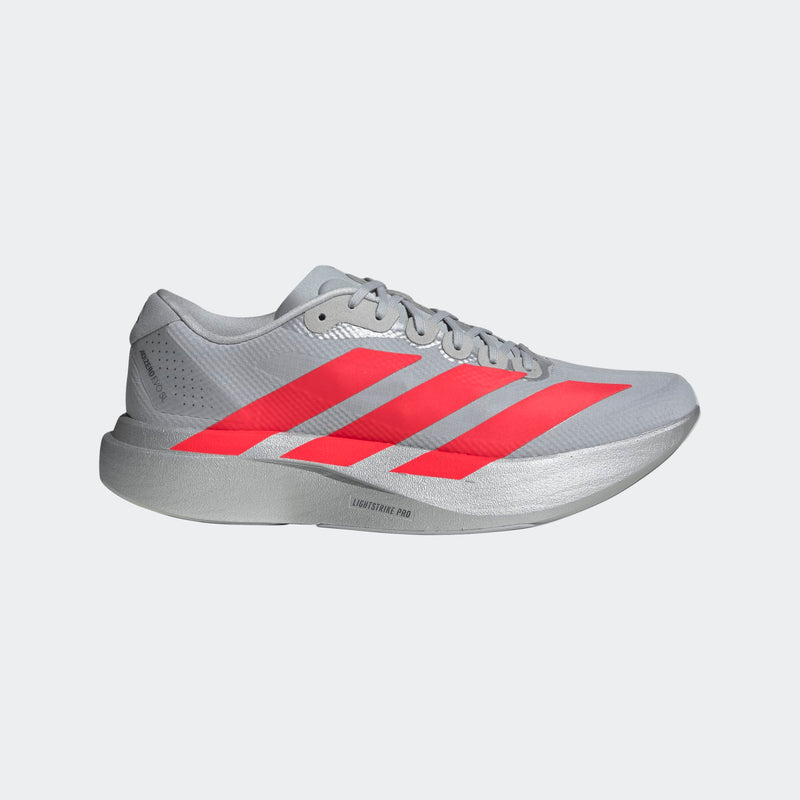 Men's Adizero EVO SL Woven (Silver Metallic / Lucid Red / Iron Metallic)