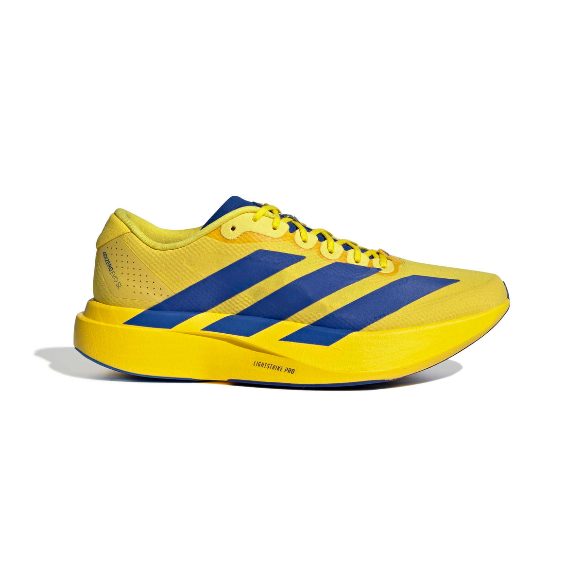 ADIZERO EVO SL ネイビー/イエロー メンズ25.5 Men's Adizero EVO SL Woven (Yellow/Royal Blue/Iron Metallic) — TC