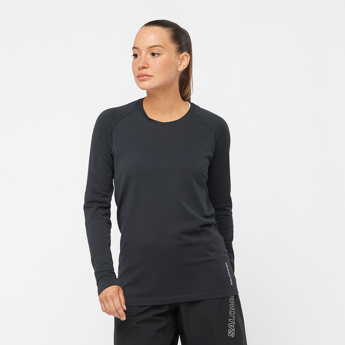 Women's Sense Aero Seamless Tee (Deep Black)