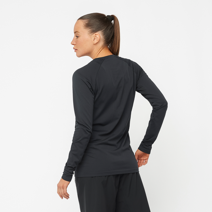 Women's Sense Aero Seamless Tee (Deep Black)