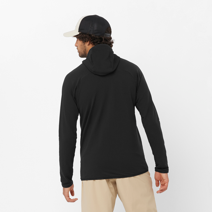 Men's Essential Lightwarm Hoodie (Deep Black)