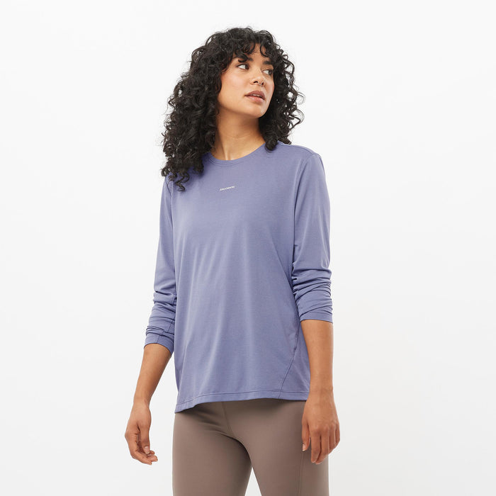 Women's SHKout Core Long Sleeve Tee (Blue Granite)