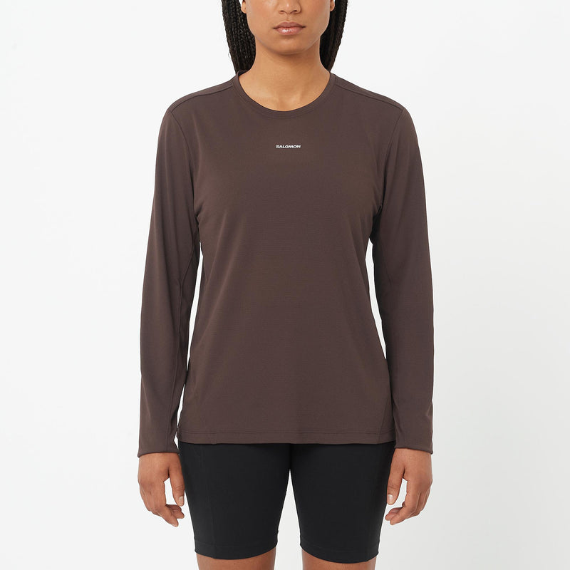 Women's SHKout Core Long Sleeve Tee (Coffee Bean)