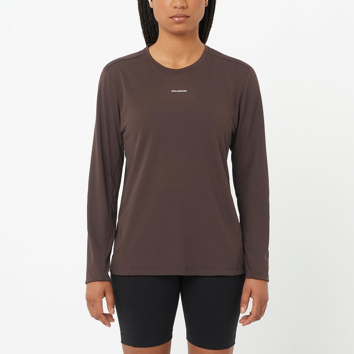Women's SHKout Core Long Sleeve Tee (Coffee Bean)