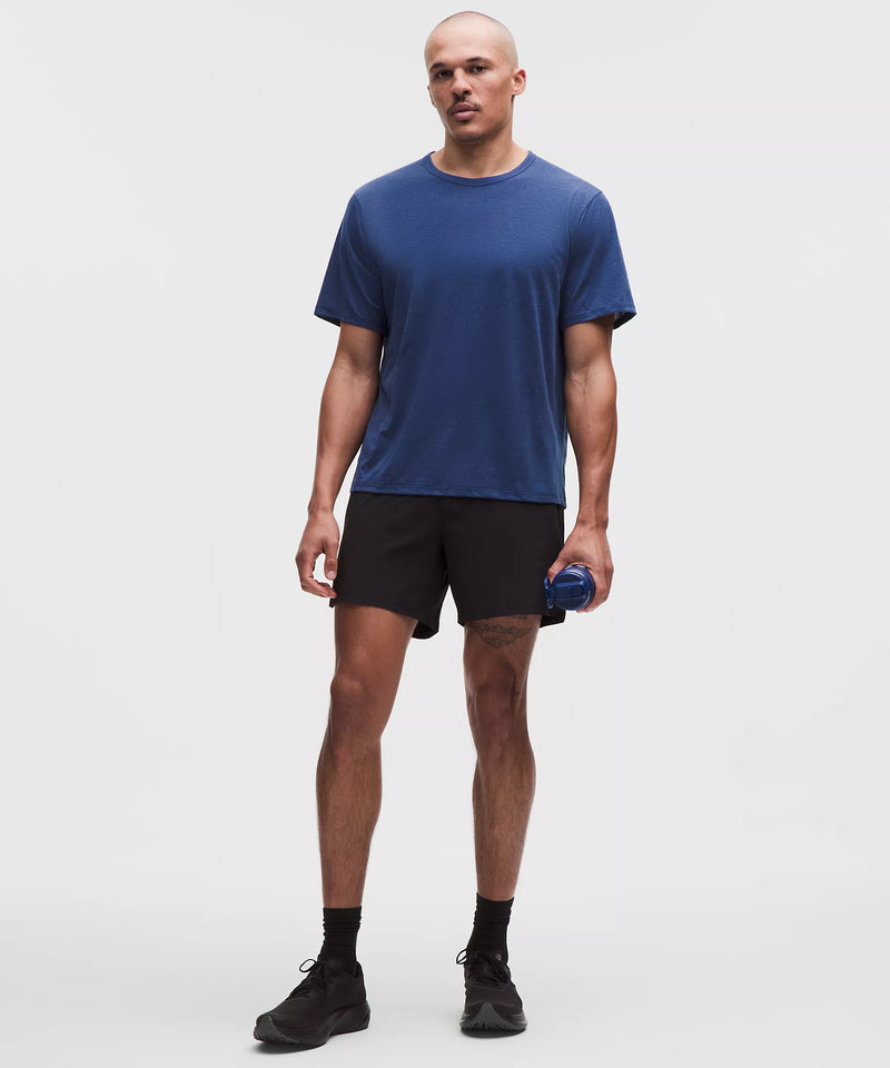 Men's Mile Maker Mesh Short-Sleeve T-Shirt (Heathered Clubhouse Blue)