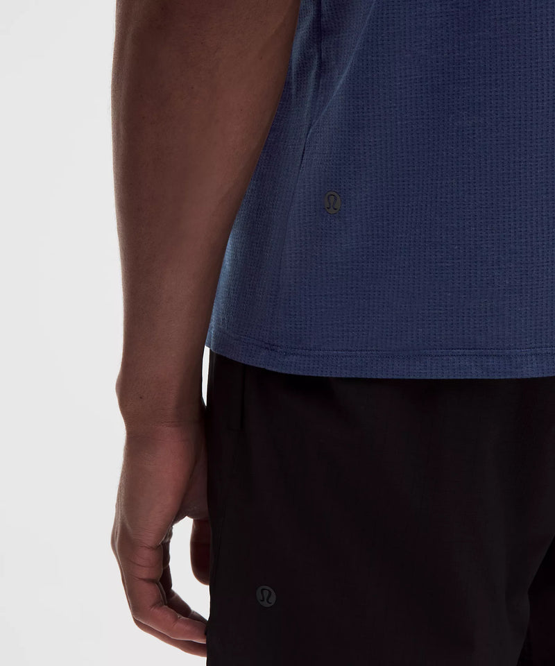 Men's Mile Maker Mesh Short-Sleeve T-Shirt (Heathered Clubhouse Blue)