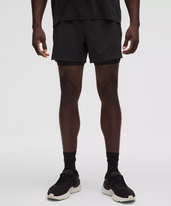 Men's Fast and Free Lined Running Short 5" (Black)