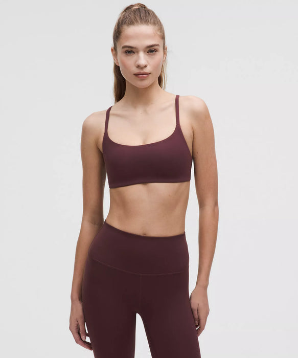 Women's Wunder Train Strappy Racer Bra *Light Support, A/B Cup (Goodnight Plum)