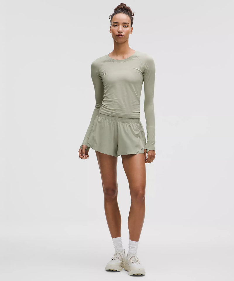 Women's Shake It Out High-Rise Running Short 2.5" (Fog Green)