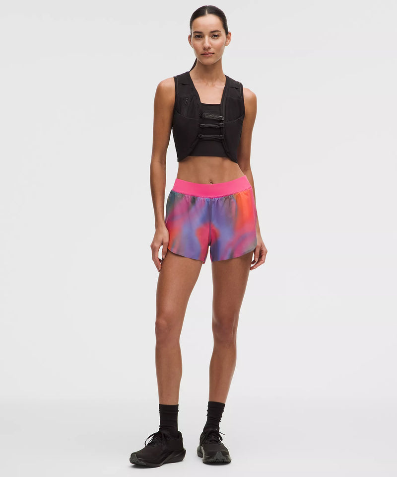Women's Fast and Free High-Rise Classic-Fit Split Short 3" (Speed Glow Multi/Rosado)