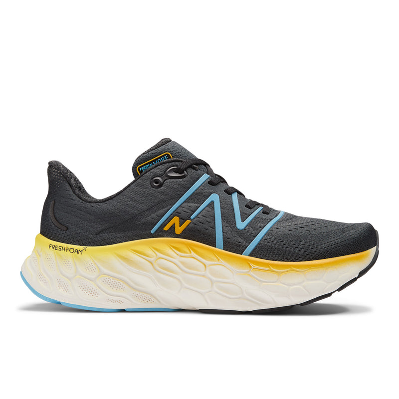 Men’s Fresh Foam More v4 (CD - Black/Coastal Blue/Ginger Lemon)