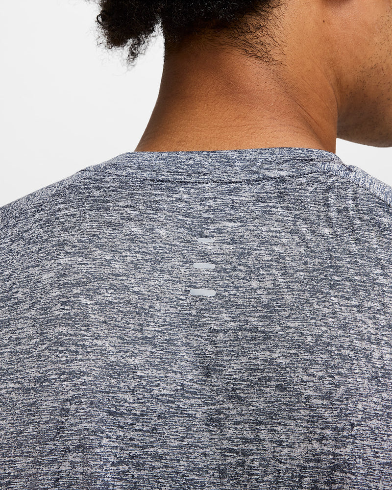 Men's Stride Dri-FIT ADV Short-Sleeve Running Top (437 - Thunder Blue/Heather/Reflective Silver)
