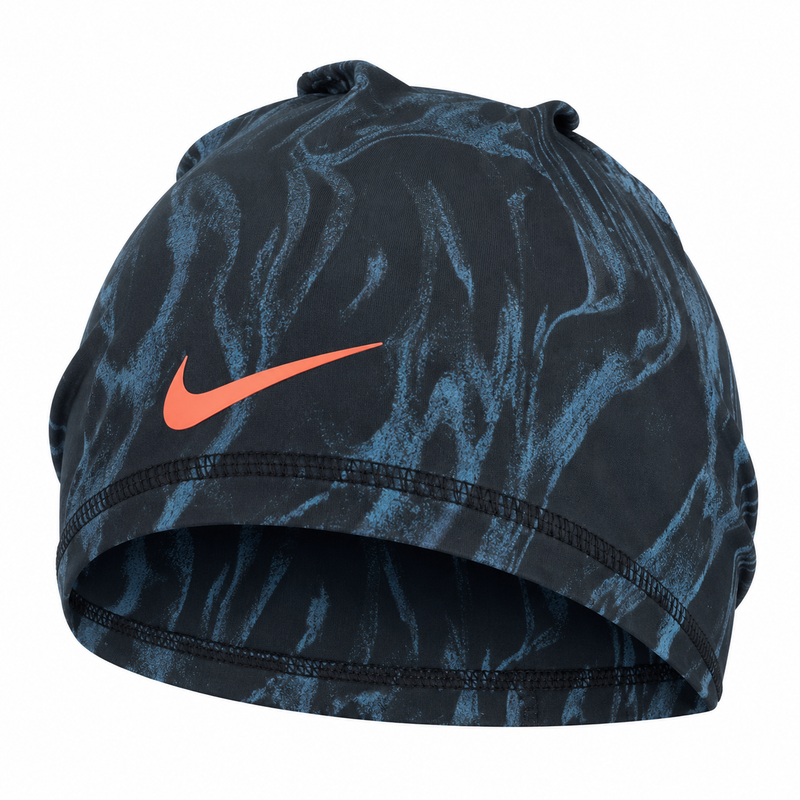 Unisex Dri-Fit Peak Uncuffed Printed Beanie (Black/Atomic Pink)