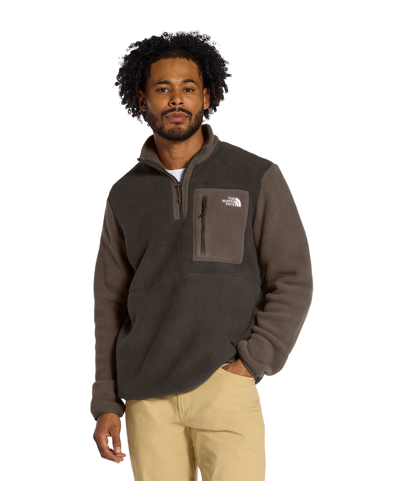 Men's Yumiori ¼ Zip - Dark Chestnut/Smokey Brown