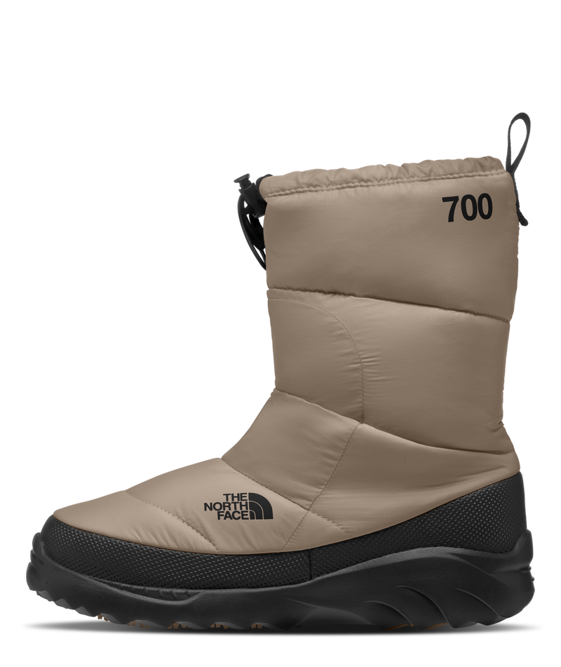 Nuptse Traction Bootie (DHO - Mushroom Grey/TNF Black)
