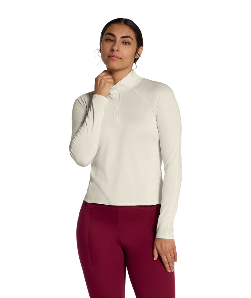 Women's Jaida ¼ Zip - White Dune/Light Heather