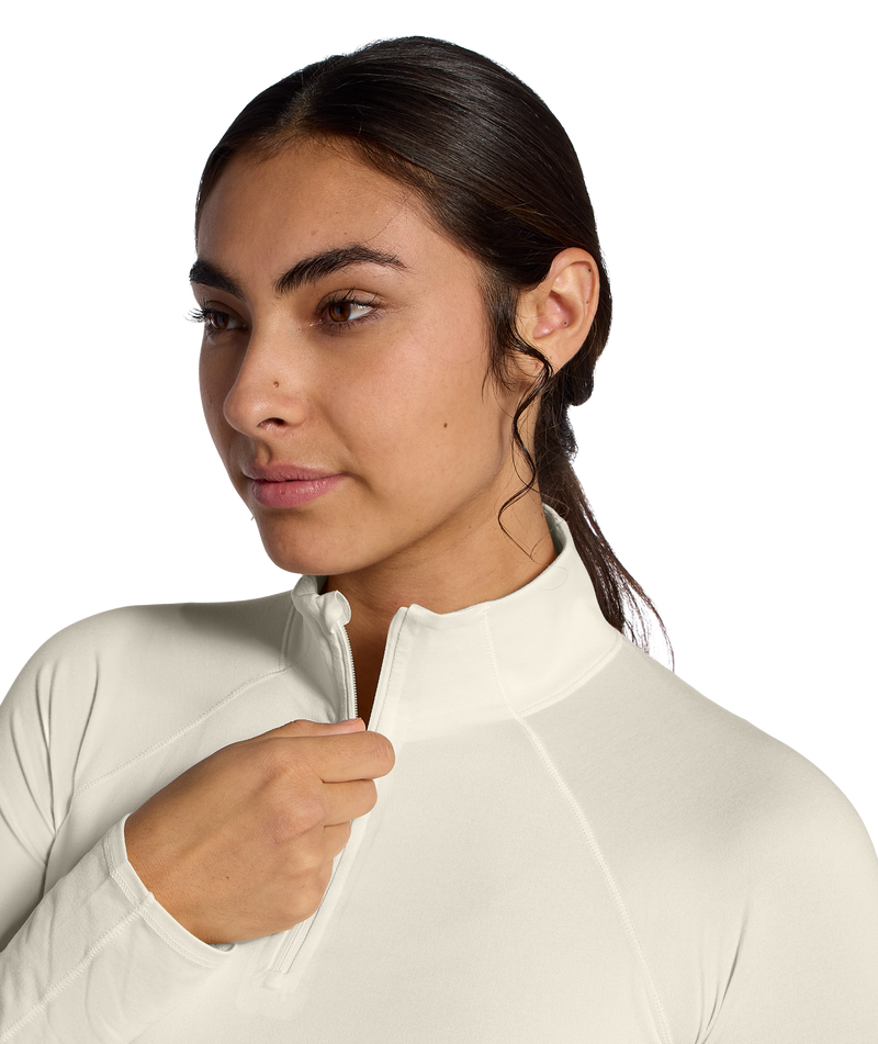 Women's Jaida ¼ Zip - White Dune/Light Heather