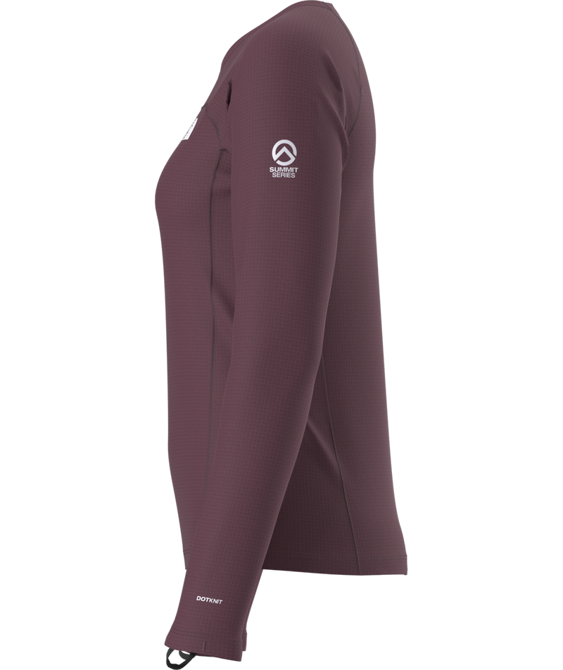 Women's Summit Series Pro Baselayer Crew - Burgundy Crush