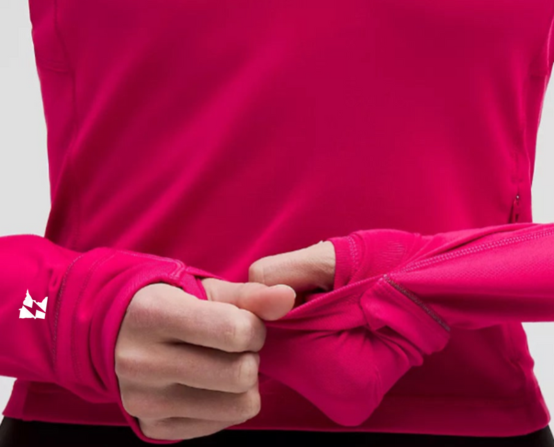 Women's It's Rulu Run Cropped Half Zip (Passionate)