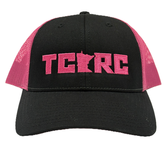 TCRC x Richardson Low Pro Trucker Cap (Black/Neon Pink)